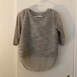 LC Lauren Conrad 3/4 Sleeve Shirt Gray XS